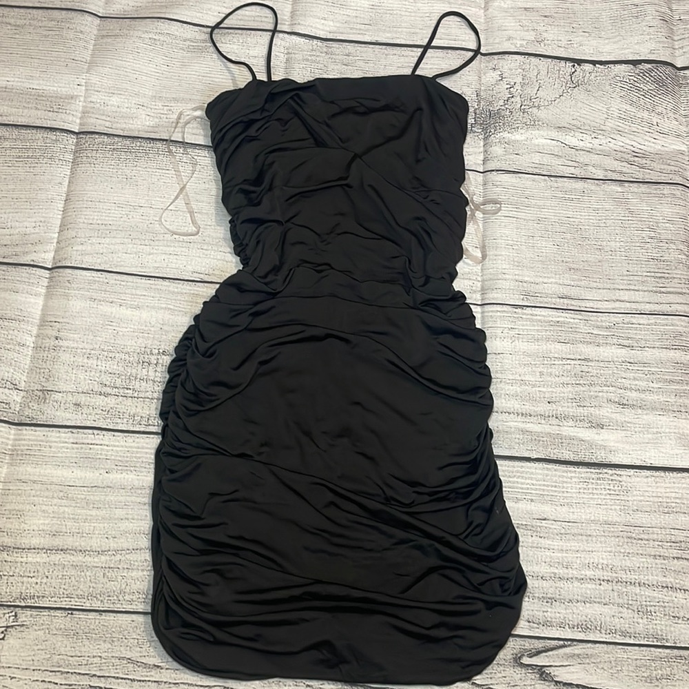 Black mini dress